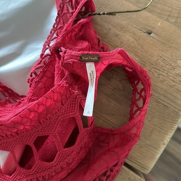 Free People Wherever You Go Lace Mini Dress Size 0 - Picture 7 of 7